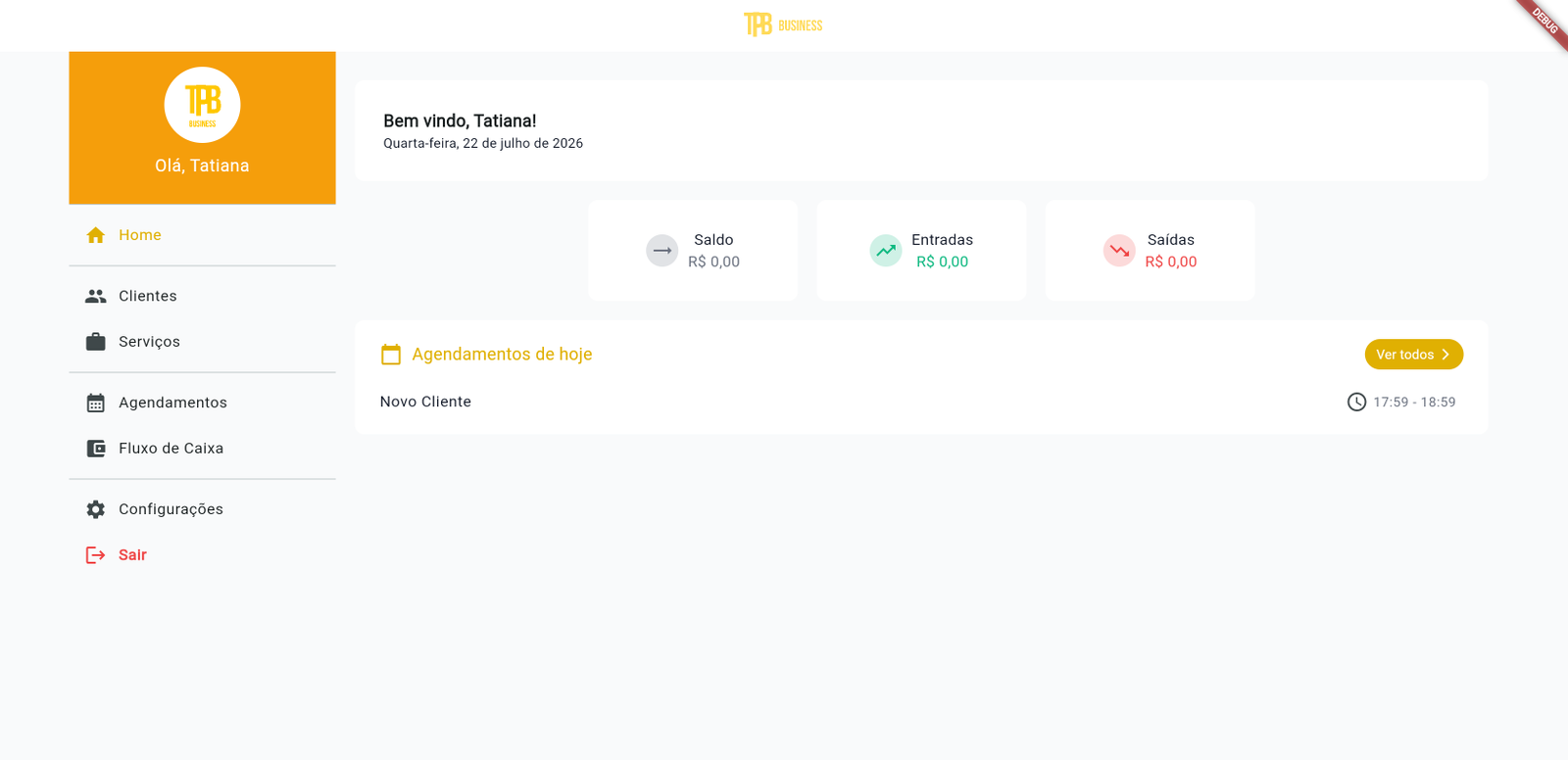 TPB Business – Interface Web